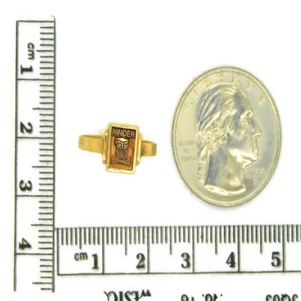 14k Yellow Gold Kinder Ring - Picture 3 of 5